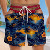 Custom Funny Patriotic Men Swim Trunks - Personalized Summer Vacation And Travel Gifts For Husband, Son, Grandson, Brother, Grandpa, Dad, Yourself - High Tides Low Standards