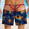 Custom Funny Patriotic Men Swim Trunks - Personalized Summer Vacation And Travel Gifts For Husband, Son, Grandson, Brother, Grandpa, Dad, Yourself - High Tides Low Standards