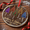 Custom Circle Glass Ornament - Personalized Christmas Birthday Gifts For Mom, Dad, Brother, Sister - United In Pure Love