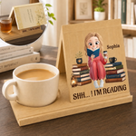 Custom Wooden Book Holder - Personalized Bookish Gifts For Book Lovers, Bookworms, Readers - Reading Feels Like Home