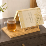 Custom Wooden Book Holder - Personalized Bookish Gifts For Book Lovers, Bookworms, Readers - Reading Feels Like Home
