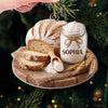 Custom Acrylic Ornament - Personalized Christmas Birthday Gifts For Sourdough Bakers, Bread Bakers - Baked With Love And Sourdough