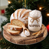 Custom Acrylic Ornament - Personalized Christmas Birthday Gifts For Sourdough Bakers, Bread Bakers - Baked With Love And Sourdough