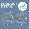 Custom Circle Glass Ornament - Personalized Christmas Birthday Gifts For Mom, Dad, Brother, Sister - Love Makes Us Family
