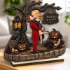 Custom 2-Layered Wooden Plaque - Personalized Halloween Decor, Anniversary Wedding Gifts For Husband And Wife, Him And Her - Till Death Do Us Part