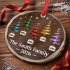 Custom Circle Glass Ornament - Personalized Christmas Birthday Gifts For Mom, Dad, Brother, Sister - Where Love Lives Always