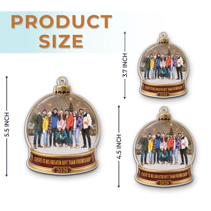 Custom Photo Acrylic Ornament - Personalized Best Friend Christmas Birthday Gifts For Women, Besties, Sisters, BFF - Shaking Up Sweet Memories Together