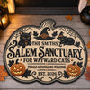Custom Shaped Doormat - Personalized Halloween Decor Birthday Gifts For Mom, Dad, Brother, Sister - Home Of Spooky Cats