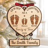 Custom First Christmas Wooden Ornament With Tag - Personalized Christmas Birthday Gifts For Mom, Dad, Brother, Sister - Growing Together In Love