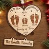 Custom First Christmas Wooden Ornament With Tag - Personalized Christmas Birthday Gifts For Mom, Dad, Brother, Sister - Growing Together In Love