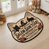 Custom Shaped Doormat - Personalized Halloween Decor Birthday Gifts For Mom, Dad, Brother, Sister - Wicked Cats Live Here