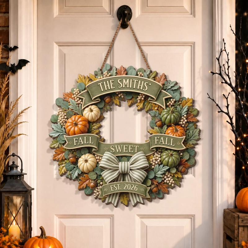 Custom Wood Sign - Personalized Birthday Gifts For Mom, Dad, Brother, Sister - Welcome To Autumn Days