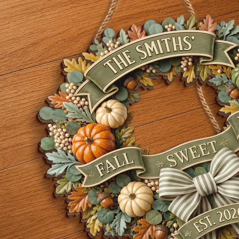 Custom Wood Sign - Personalized Birthday Gifts For Mom, Dad, Brother, Sister - Welcome To Autumn Days