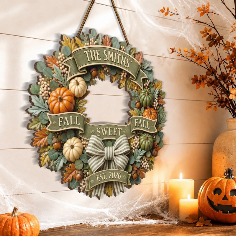 Custom Wood Sign - Personalized Birthday Gifts For Mom, Dad, Brother, Sister - Welcome To Autumn Days