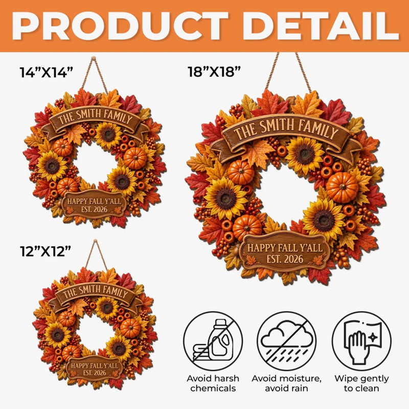 Custom Wood Sign - Personalized Birthday Gifts For Mom, Dad, Brother, Sister - Warm Fall Sunshine Welcome