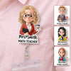 Custom Acrylic Badge Reel - Personalized Teacher Appreciation, Back To School Gifts For Teacher - Inspiring Minds Every Day