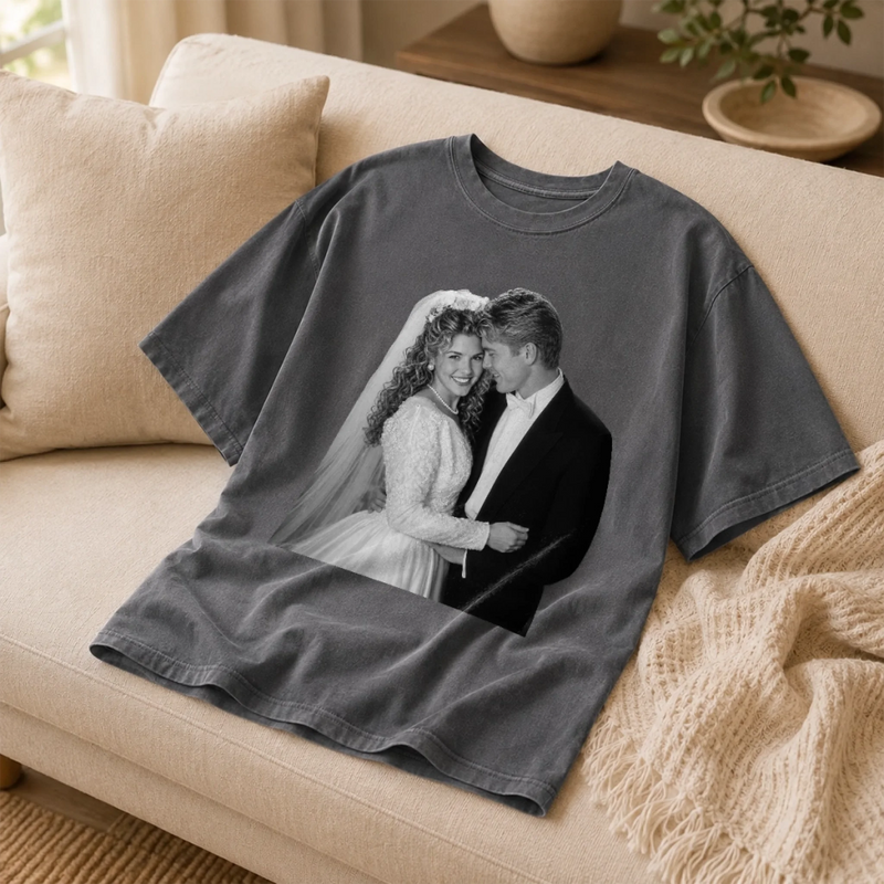 Custom Photo Comfort T-Shirt - Personalized Anniversary Wedding Gifts For Husband And Wife, Him And Her - Better Together Always
