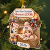 Custom First Christmas Acrylic Ornament - Personalized America 250th Anniversary Christmas Gifts For New Moms, New Dads, New Parents - Our First Holiday Memory