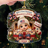 Custom First Christmas Acrylic Ornament - Personalized America 250th Anniversary Christmas Gifts For New Moms, New Dads, New Parents - A New Star Is Born