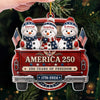 Custom Acrylic Ornament - Personalized America 250th Anniversary Christmas Gifts For Mom, Dad, Brother, Sister - United In Freedom Always