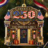 Custom Acrylic Ornament - Personalized America 250th Anniversary Christmas Gifts For Mom, Dad, Brother, Sister - Forever Free And United