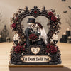 Custom Skeleton 2-Layered Wooden Plaque - Personalized Halloween Decor, Anniversary Wedding Gifts For Husband And Wife, Him And Her - Till Our Last Breath Together