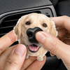 Custom Photo Squishy Nose Car Vent Clip – Personalized Birthday Gifts For Dog Lovers, Dog Dad And Mom - Happiness Is A Wet Nose