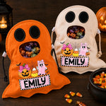 Custom Ghost Bag - Personalized Halloween  Birthday Gifts For Kids - Too Cute To Be Spooky