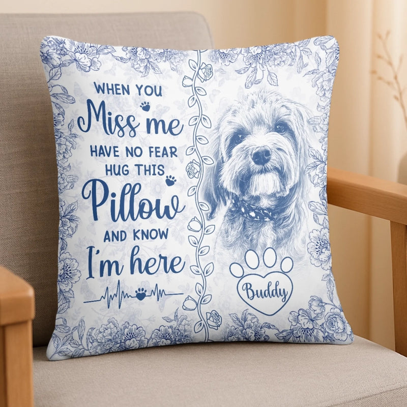 Custom Photo Pillow - Personalized Pet Memorial Sympathy Gifts For Dogs, Cats - Your Love Still Remains