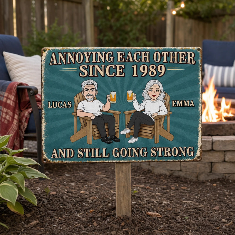 Custom Home Decor Metal Sign - Personalized Anniversary Wedding Gifts For Husband And Wife, Him And Her - Still Better Together Every Day