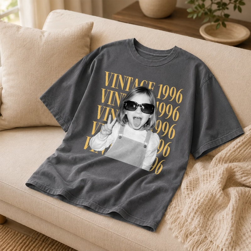 Custom Photo Comfort T-Shirt - Personalized Birthday Gifts For Men, Women - Not Old Just Classic