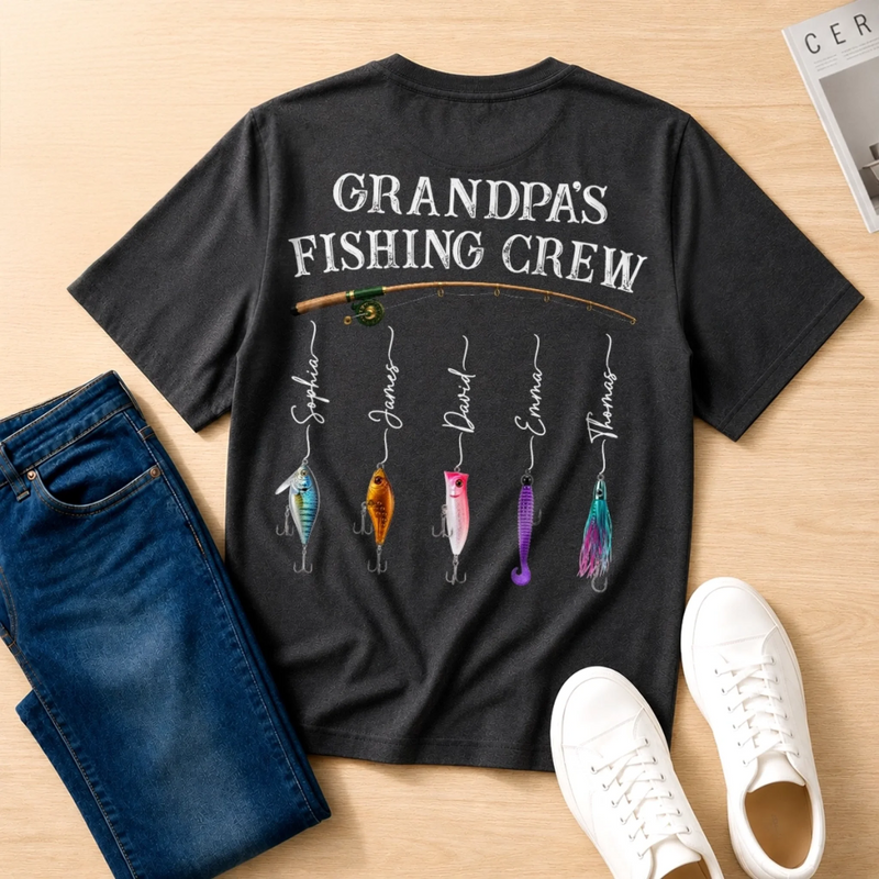 Custom T-shirt, Hoodie - Personalized Birthday Gifts For Dad, Grandpa - Fishing Crew