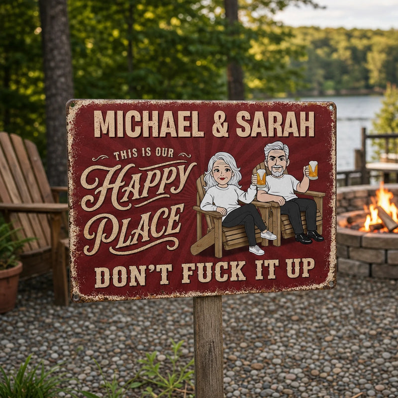Custom Home Decor Metal Sign - Personalized Anniversary Wedding Gifts For Husband And Wife, Him And Her - Cheers To The Good Life