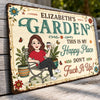 Custom Home Decor Metal Sign - Personalized  Birthday Garden Gifts For Gardeners - This Is My Happy Place