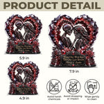 Custom Gothic Skeleton Acrylic Plaque - Personalized Halloween Decor, Anniversary Wedding Gifts For Husband And Wife, Him And Her - Our Love Story Never Dies