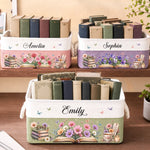 Custom Storage Basket - Personalized Bookish Gifts For Book Lovers, Bookworms, Readers - Lost Between The Pages
