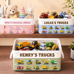 Custom Kids Storage Basket - Personalized Back To School Gifts For Kids - Where Fun Playtime Never Ends