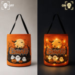 Custom LED Light Bucket Bag - Personalized Halloween  Birthday Gifts For Kids - Tiny Little Trickster