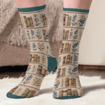 Custom Shh I'm Reading Crew Socks - Personalized Bookish Gifts For Book Lovers, Bookworms, Readers - Turn The Page In Total Peace
