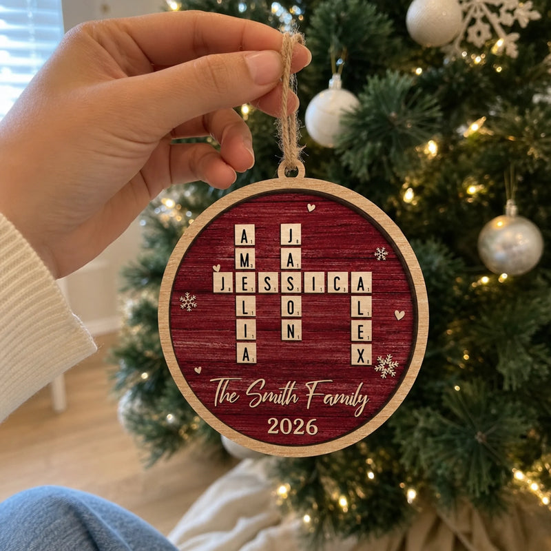 Custom Name Family Christmas Gifts - Personalized Ornament