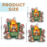 Custom Name Funny Dumpster Fire Raccoon Christmas Gifts - Personalized Ornament