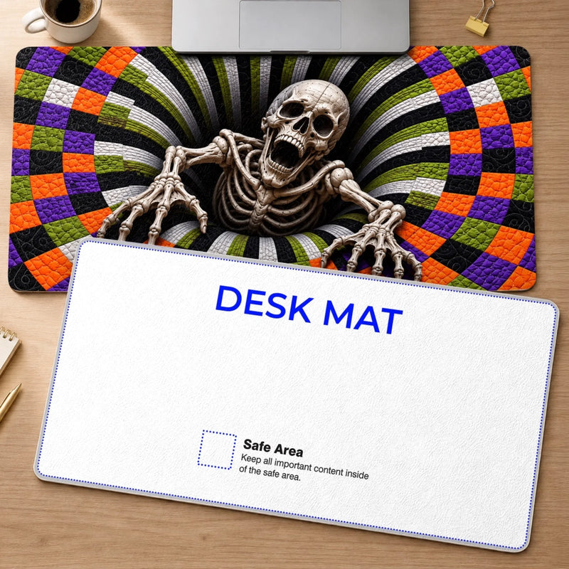 Halloween Skeleton Desk Decor - Desk Mat
