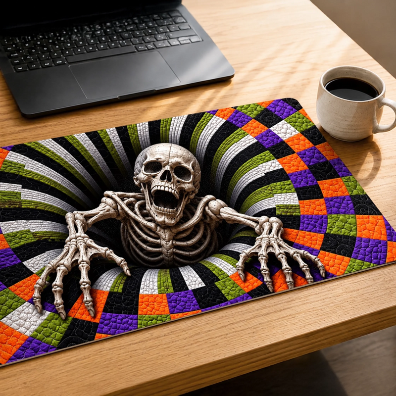 Halloween Skeleton Desk Decor - Desk Mat