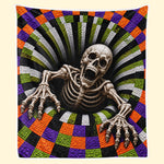 Halloween Skeleton Blanket - Spooky Seasonal Decor