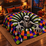 Halloween Skeleton Blanket - Spooky Seasonal Decor