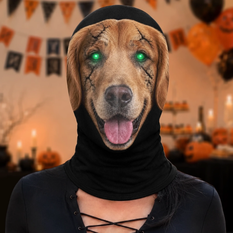 Custom Pet Photo Zombie Dog Halloween Gifts - Personalized Balaclava Mask