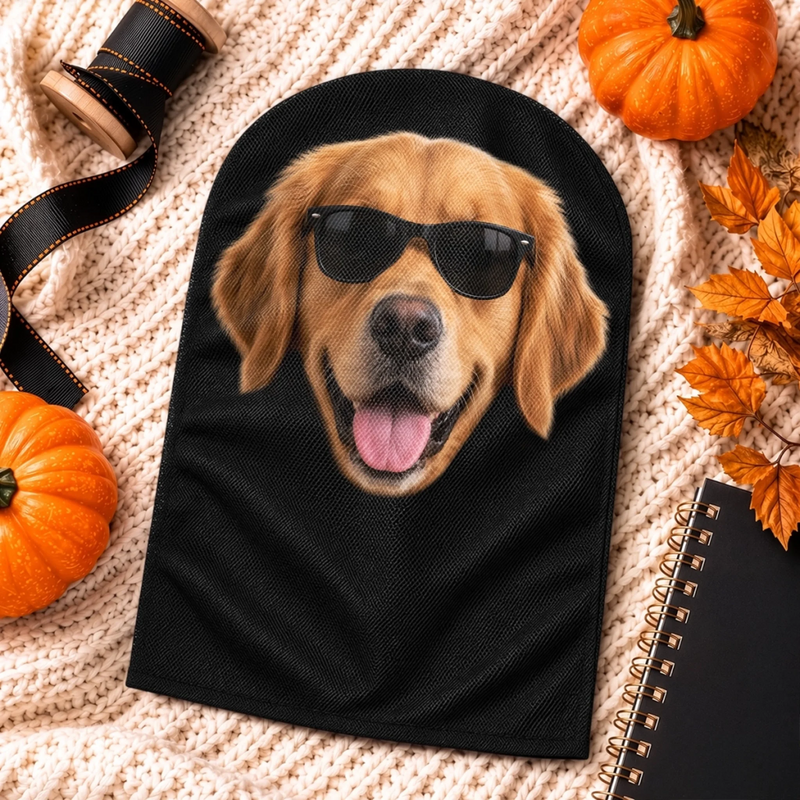 Custom Pet Photo Halloween Gifts for Dog Lovers - Personalized Balaclava Mask