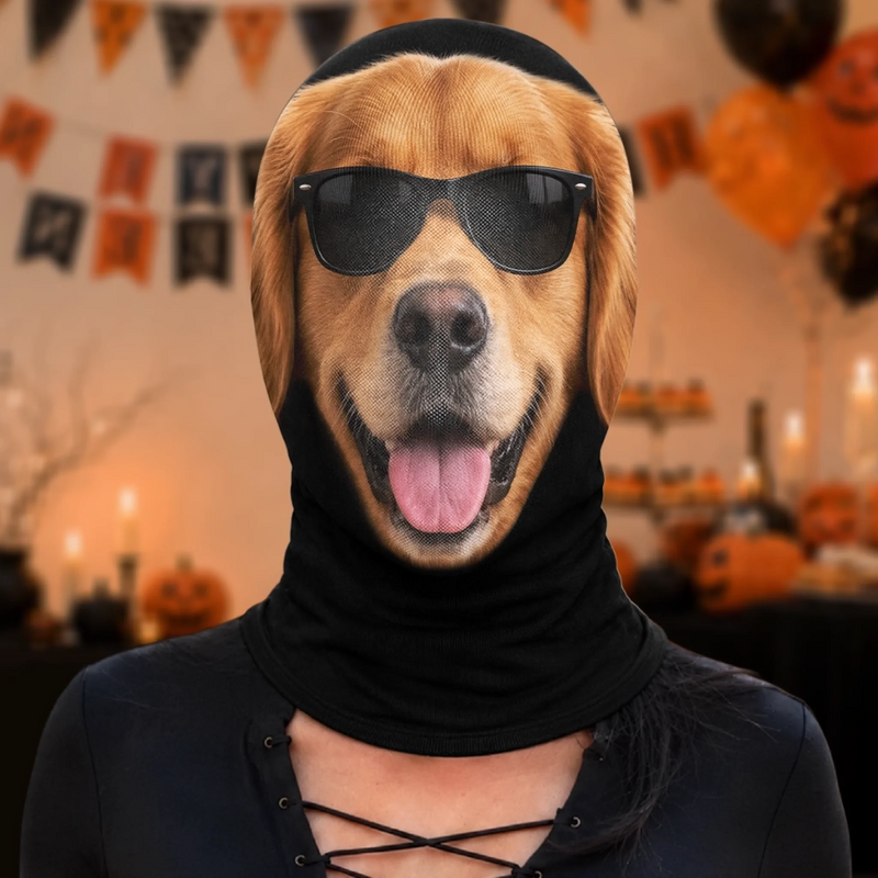 Custom Pet Photo Halloween Gifts for Dog Lovers - Personalized Balaclava Mask