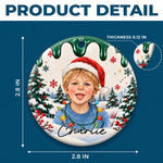 Custom Name Christmas Gifts for Kids - Personalized Ceramic Ornament