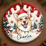 Custom Pet Photo Christmas Keepsake Gifts For Dog And Cat Lovers - Personalized Ceramic Ornament